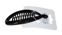 Solida Hochwertige Bananen-Clip Fischkamm Haarklammer - Schwarz 10 Cm X 4 Cm