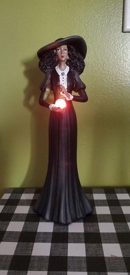 Spell Bound LED 10'' Fortune Teller Witch Statue Changes Color