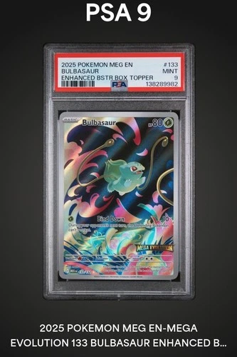 Pokémon Bulbasaur Me01: Mega Evolution Illustration Rare Holo PSA 9 133/132