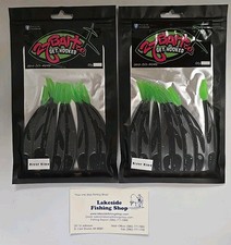 2 PACKS 27 BAIT CO 4" PLASTIC FISHING LURES RIVER KING