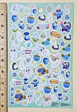 Happy Easter. Sticker sheet Large Format