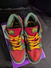 Nike SB Dunk Low Pro PRM "Seattle Supersonics" Green Red US 12 FZ1287-300 Used