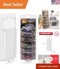 Clamshell Display Case for 5 Hot Wheels Diecast Cars - Clear Protector