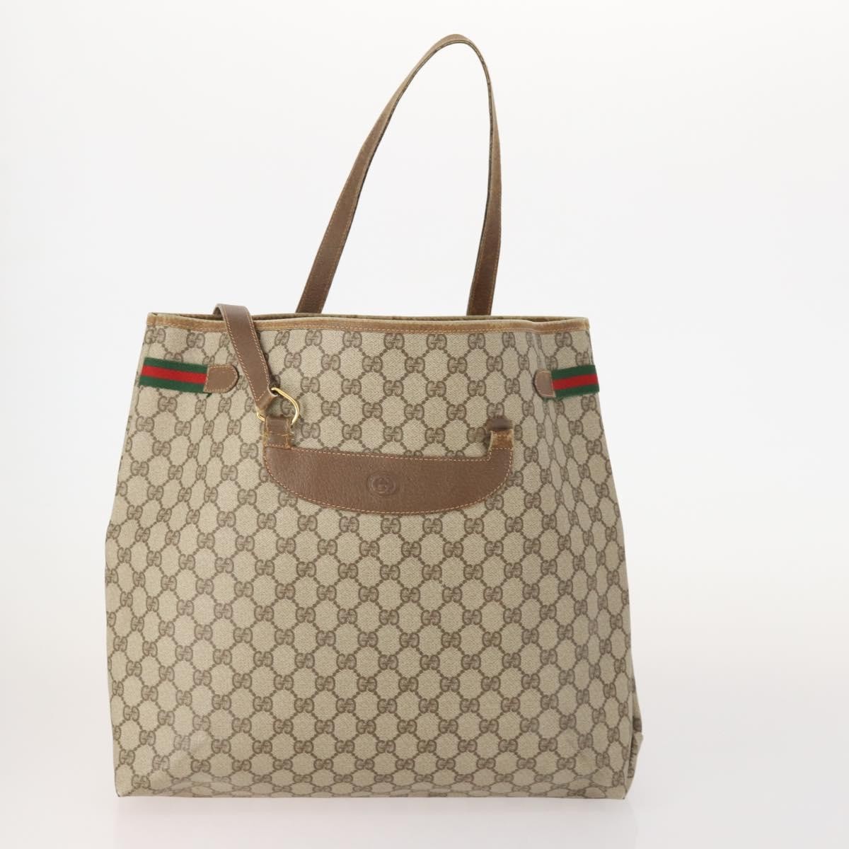 【GUCCI】アタッシュケース　シェリーライン　マイクロGG PVC ベージュ GUCCI（グッチ） GGスプリーム オールドグッチ シェリーライン