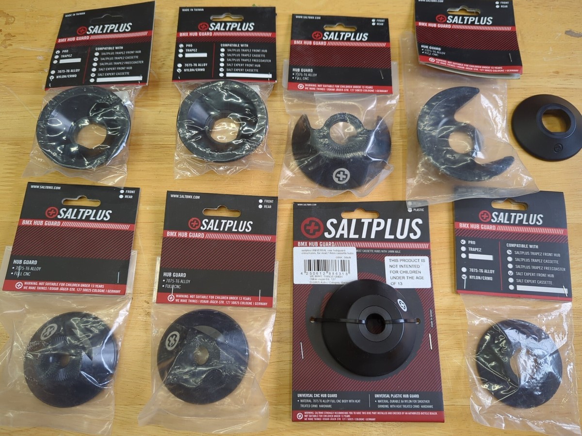 Lot of SaltPlus BMX Bike Hub Guards Nylon/Steel Front/Rear