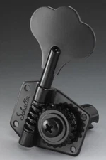 NEW Schaller BMBCL Bass Tuning Keys, Original Style Buttons - BLACK