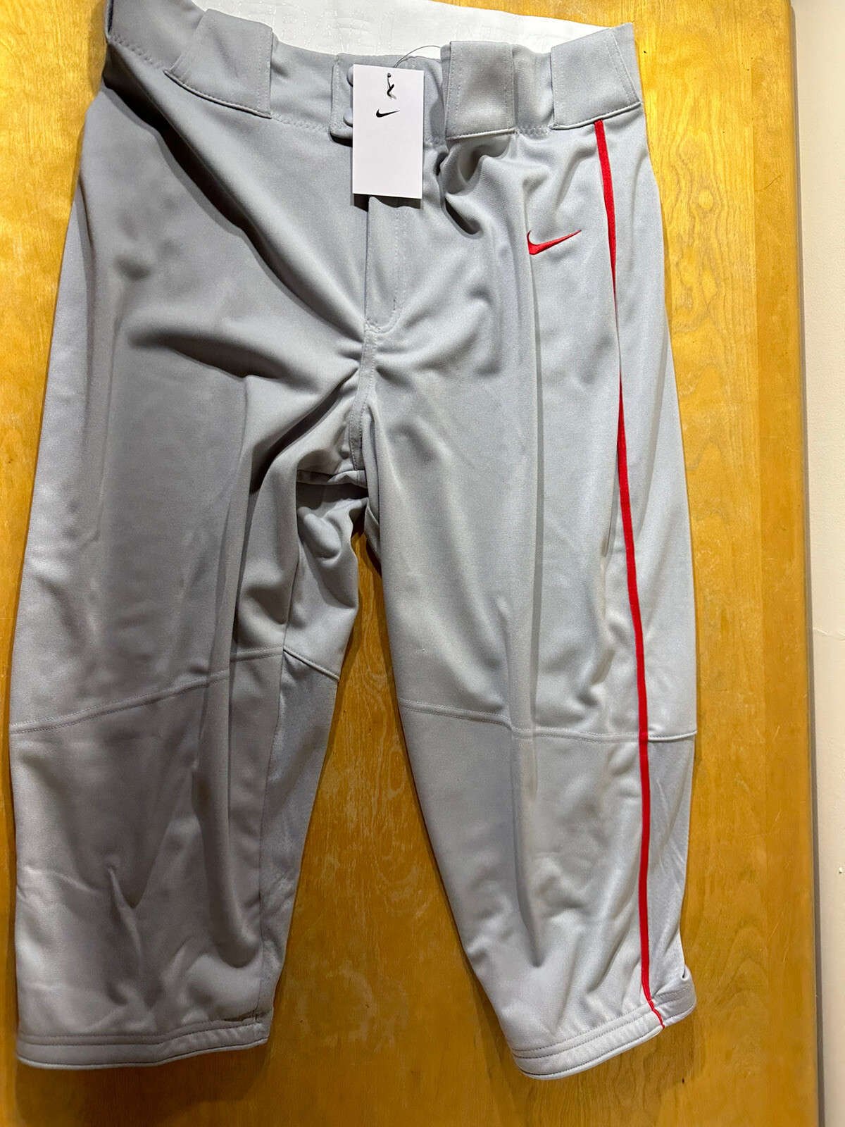 Nike+Men%27s+Baseball+Pants+Gray+with+Red+Stripe+Size+L+%40+35+in+Waist ...