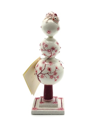 Patricia Breen Mini Camaleonte Finale Bordeaux Rosso Primavera Albero di Natale Ornamento - Foto 6 di 7
