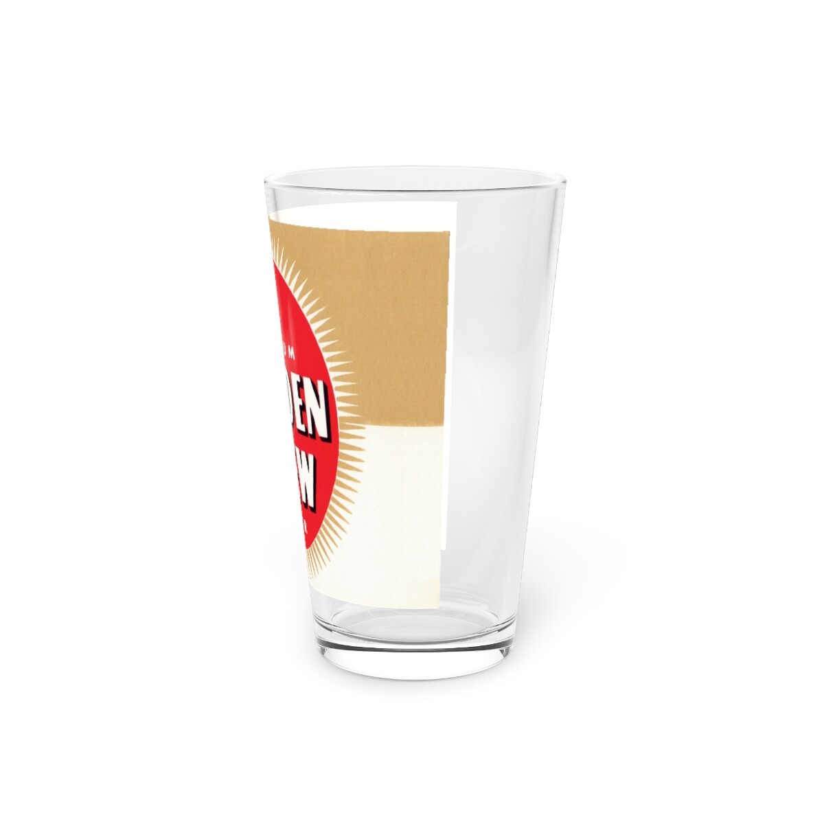 Premium Golden Brew Lager Pint Glass, Grace Brothers Brewing ~ Santa Rosa, CA