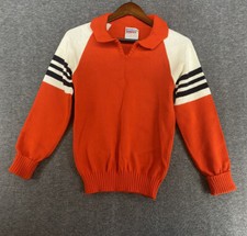 Vintage Cheerleader Supply Co. Inc Striped Orange Sweater Women  s Size 34