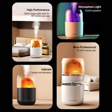 Mini Volcano Humidifier for Home Office Atmosphere Light Aroma Oil Diffuser