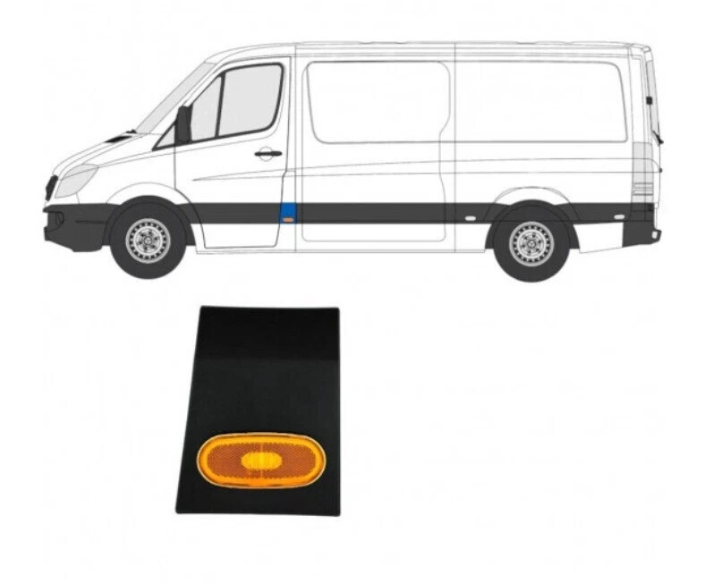 Baguette de porte gauche avec clignotant pour Mercedes Sprinter W906