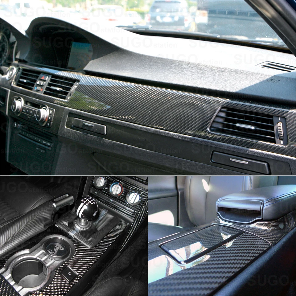 60"x 5FT Premium High GLOSSY 5D Carbon Vinyl Wrap Sticker Film Sheet BUBBLE FREE - Image 3 of 4