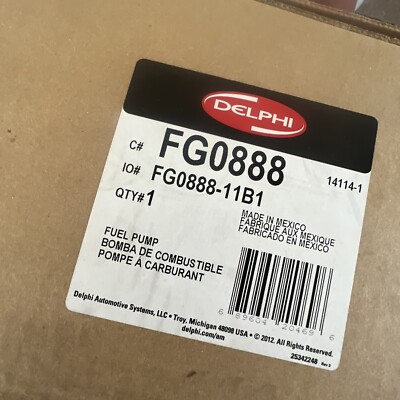 Delphi Technologies FG0888 - Fuel Pump Module Assembly