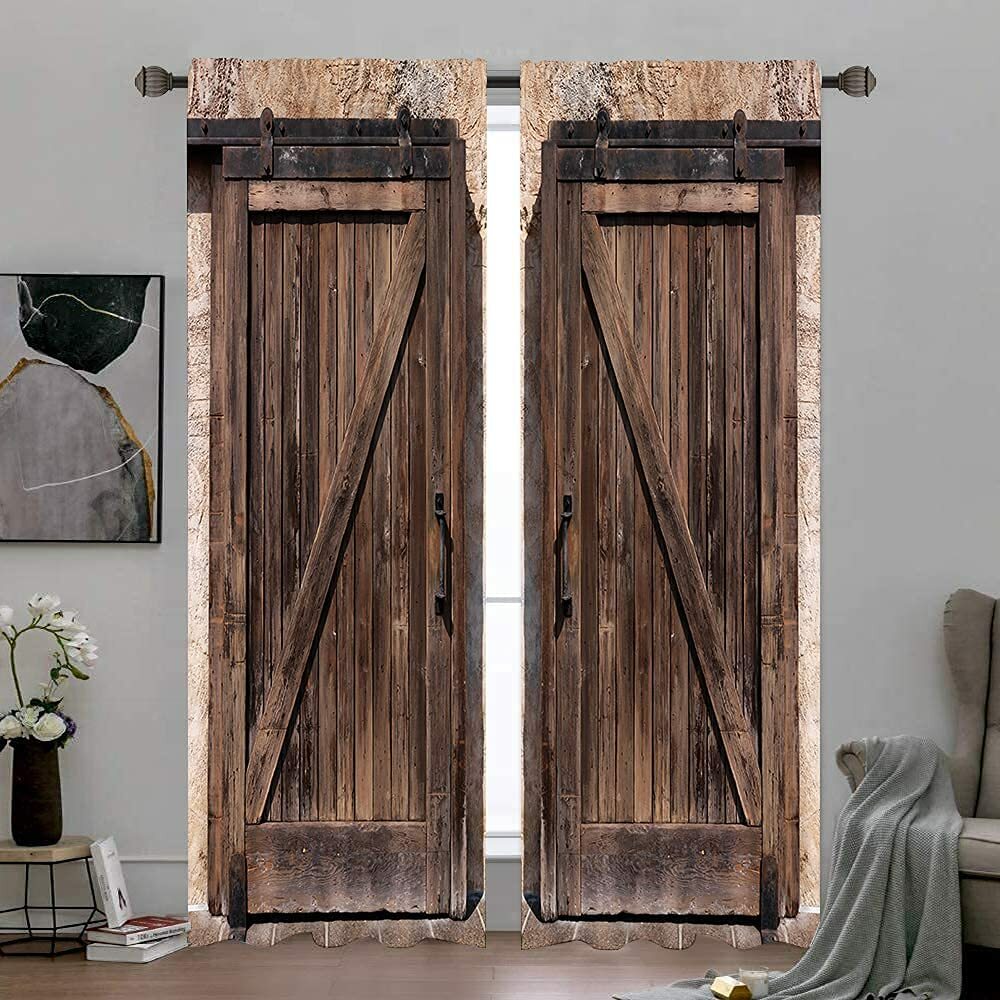Rustic Wood Curtain Rods