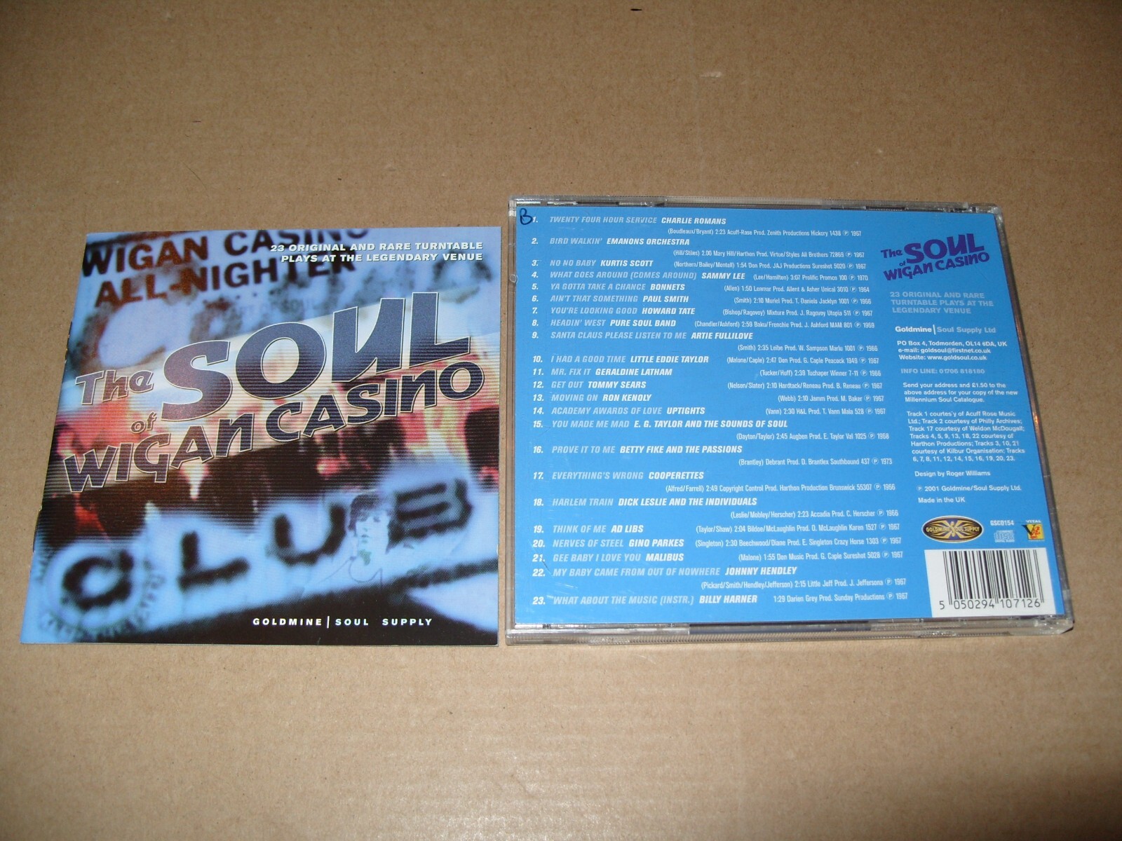 Soul of Wigan Casino by Various Artists 2001 CD + INLAYS EX/NM CONDITION