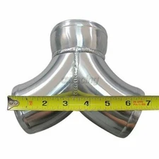 3.5" TO 3" Aluminum Y Pipe Dual Air Intake Twin Turbo Intercooler Piping LSX LT1