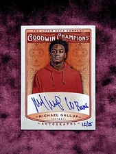Michael Gallup 2019 UD Goodwin Champions Rare Inscribed Auto /25 MINT Commanders