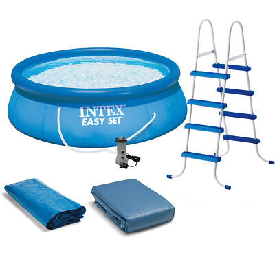 FAST FREE SHIP Intex 15'x48'' Easy Set Above Ground Pool Set w/ Ladder & Pump