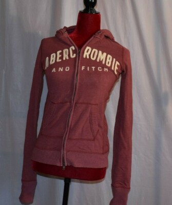 Vintage Abercrombie & Fitch Red Hoodie, Size M, Made in Vietnam, Cotton 
