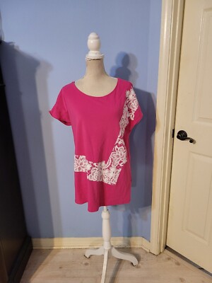 Gerry Weber Xlarge Blouse Womens Pink Short Sleeve