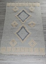 Handgeknüpfter Teppich mit Fransen aus Tunesien "NEU" 150x80cm