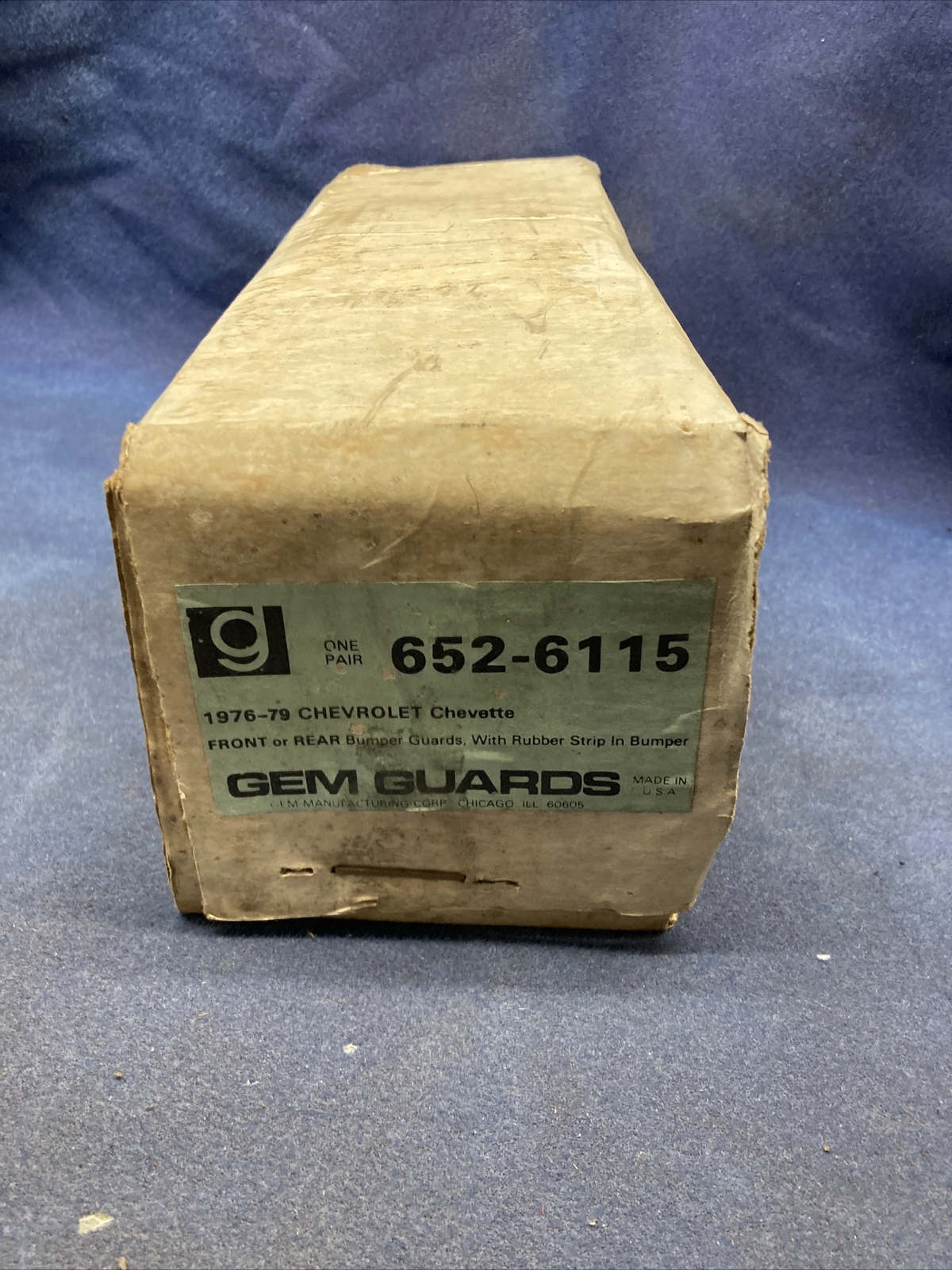 197679 Chevy Chevette GEM Bumper Guard set NOS chrome 7679 guards 652