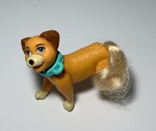 Vintage 1990  s Barbie Dog Orange With Collar Brushable Tail 2  X 2  Figure