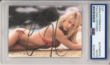 SIGNED Anna Kournikova SEXY BIKINI Picture Photo Cut Autographed PSA DNA COA