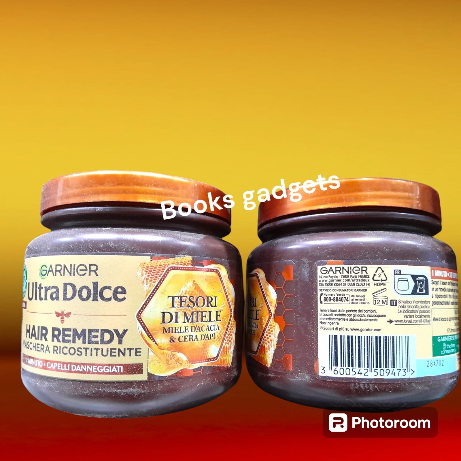 1pz Garnier Ultra Dolce Hair Remedy Tesori di Miele Maschera Capelli Danneggiati