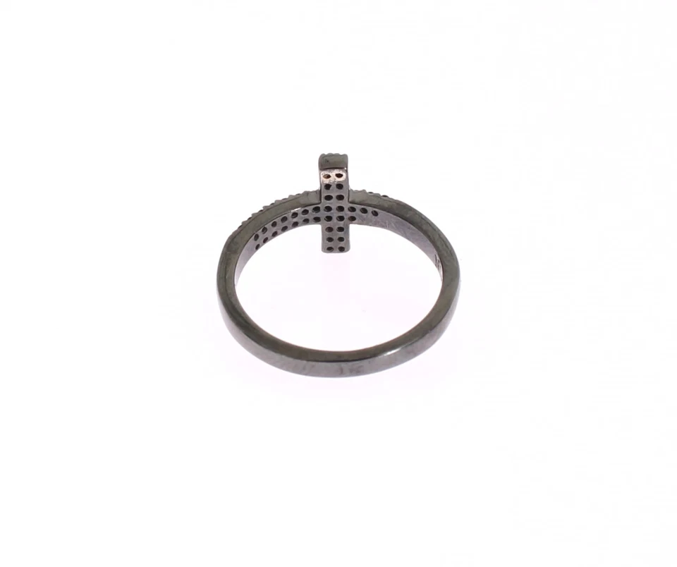 Anillo NIALAYA Auténtico Mujer Negro Circonita cúbica Cruz Rodio 925 ANILLO_043 s. US7 precio de venta sugerido por el fabricante $160 Foto 3 de 4