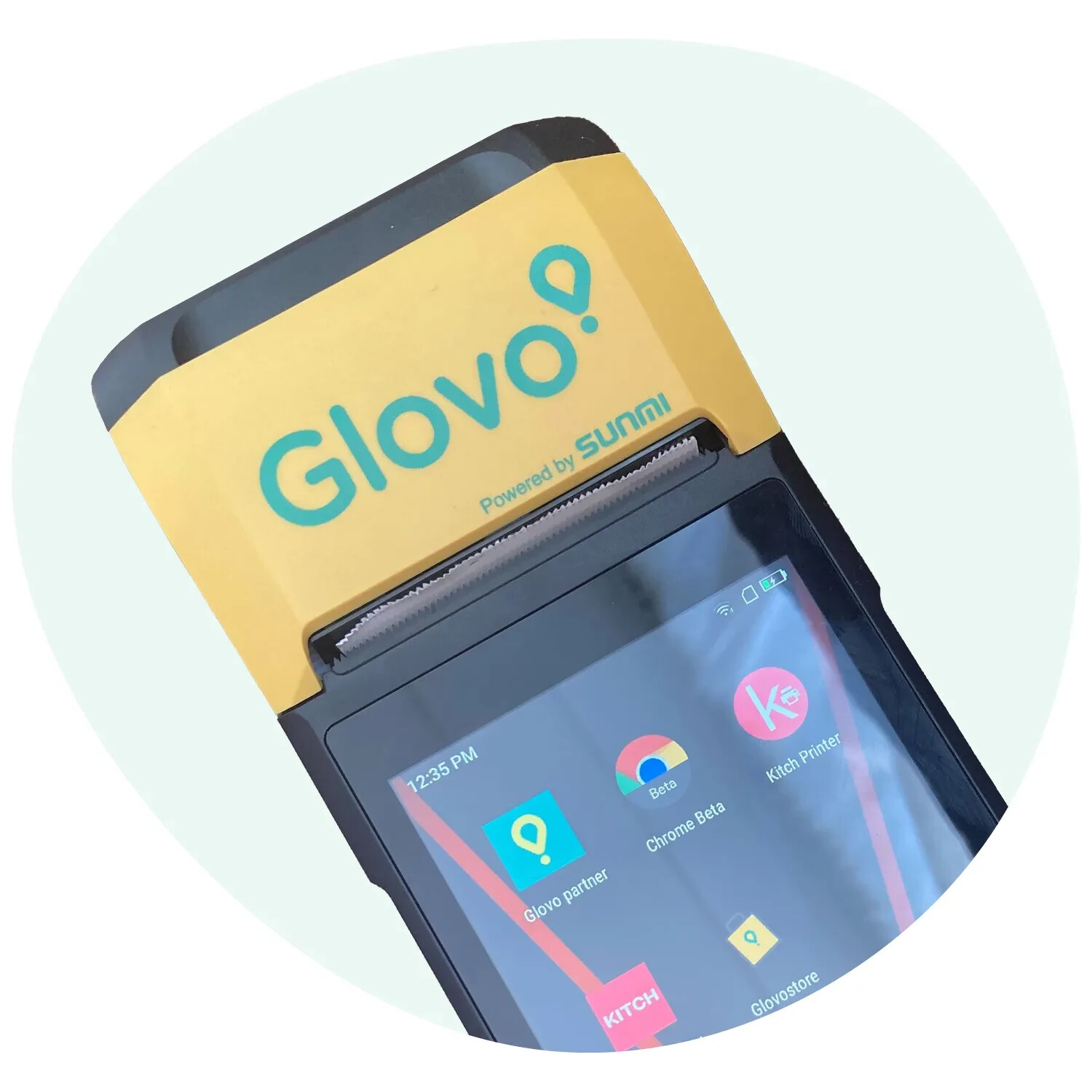 Sunmi POS V2 WiFi+4G Europe Model:T5930 Per Glovo Sistem GLOVOSUNP06040002GBEUR