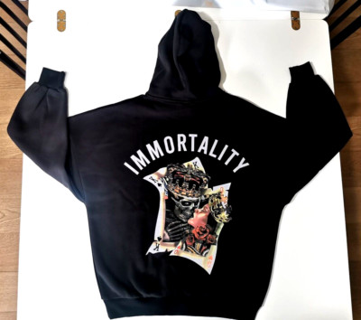 KAPUZENPULLOVER HOODIE GR. M IMMORTALITY SKULL POKER KING QUEEN KISS NEU 