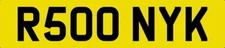 RONNY K ROONEY NUMBER PLATE R500 NYK RONNIE RONS RONALD RONI RONNI REG NO FEES