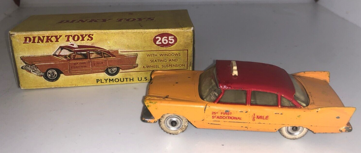 Dinky Toys 265 Plymouth USA New York Taxi Model Reproduction Boxed