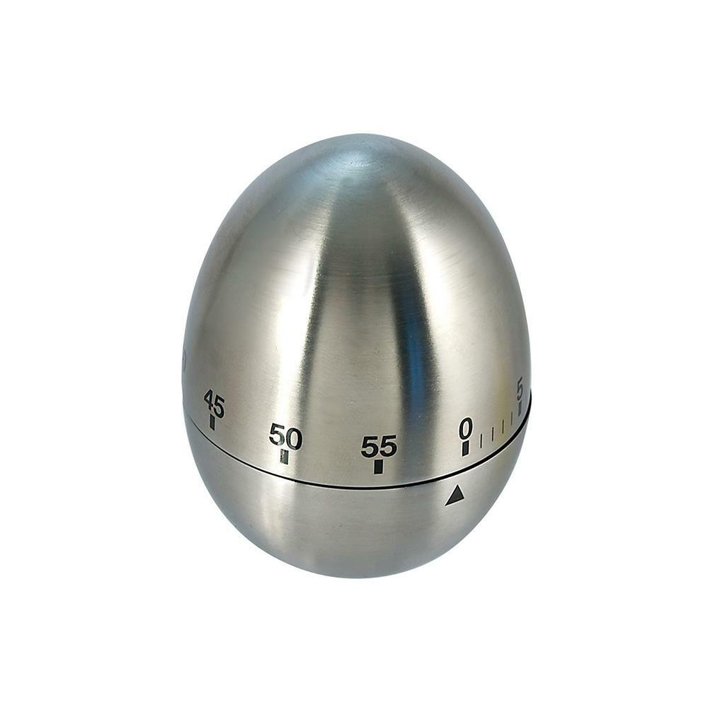 Stainless Steel Kitchen Egg Timer - 60 Minute Baking & Cooking Timer