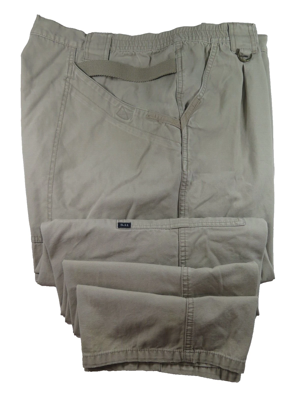 5.11 Tactical #74251 Mens Pure Cotton Canvas Solid Beige Cargo Pants Size 42x32
