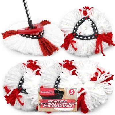 SOL 5-10 Mop Head Replacement for Vileda Microfibre Easy Wring Turbo Spin Refill