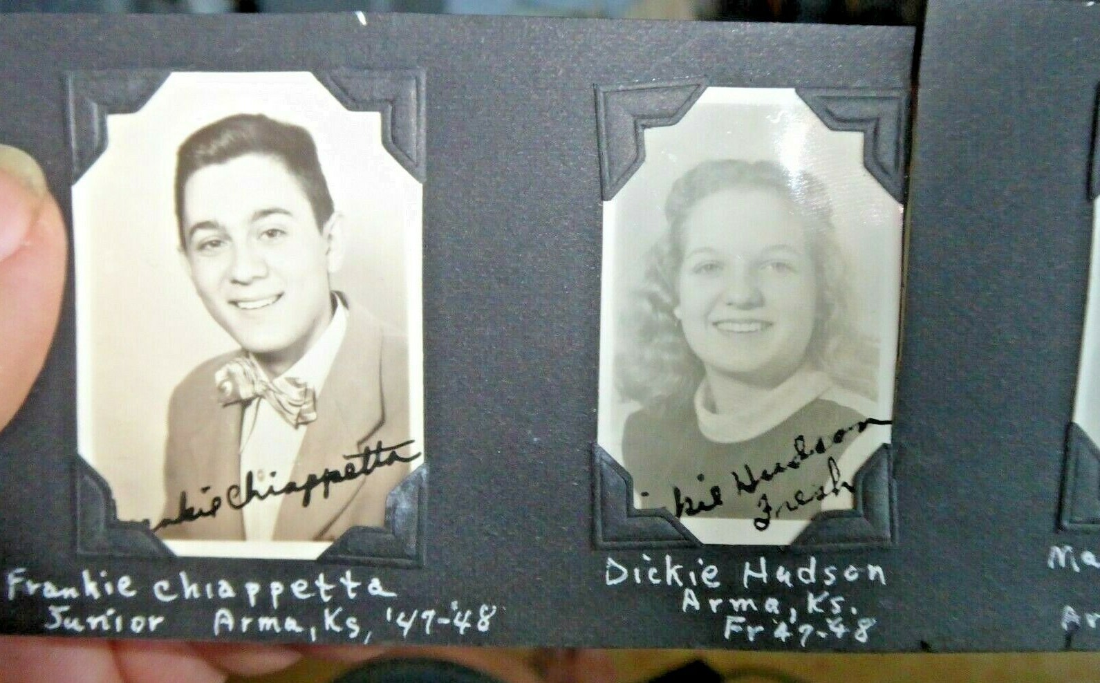 VINTAGE REAL PHOTO PHOTOS LOT OF 3 ARMA KS CHIAPPETTA TALARICO HUDSON
