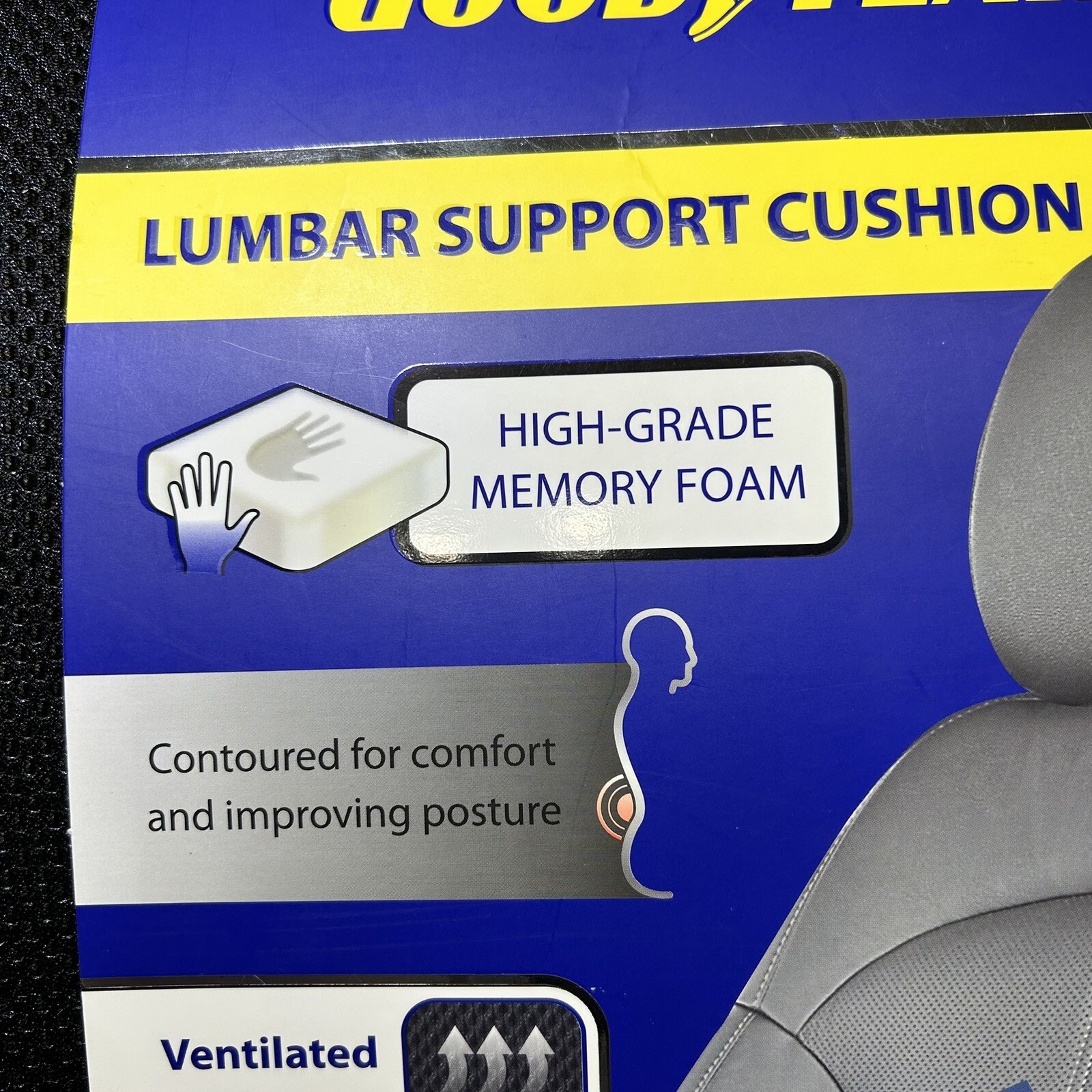 Goodyear Automotive Contoured Lumbar Support Cushion Black NEW! eBay