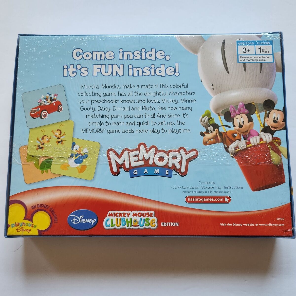 Mickey Mouse Clubhouse Memory Game (Brand New, Sealed) 2007 Milton Bradley