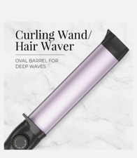 Remington Oval Barrel Ceramic Curling Wand Deep Waves 30 Heat Settings Open Box