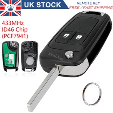 For Vauxhall Corsa E Astra J Zafira C Insignia Flip Remote Key Fob 433mhz ID46