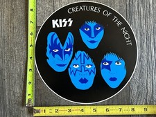 KISS STICKER Creatures Of The Night 1982 Oversized Circle 8 1/2" Vintage Kiss