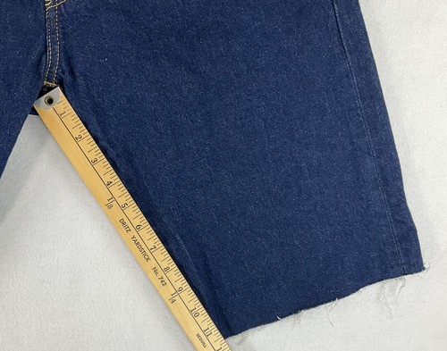 Levi’s 501 93 Denim Jean Shorts Cut Off Blue Frayed Mens 32 IRREGULAR NWT - Picture 2 of 12