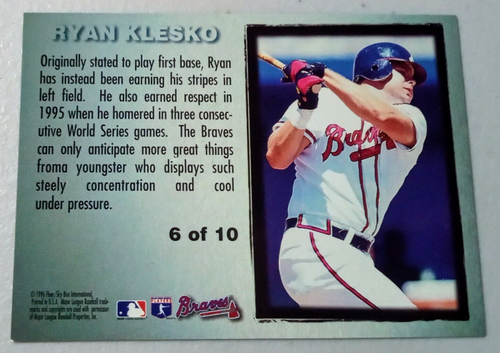 1996 Metal Universe Platinum Portraits & 1995 UD Special Edition Ryan Klesko - Picture 9 of 9