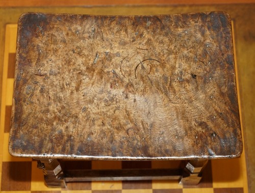 ORIGINAL 1930'S BURR OAK ROBERT MOUSEMAN THOMPSON STOOL WITH PERIOD CURVED TOP - Picture 7 of 23