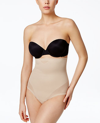 Miraclesuit Women's Sheer Hi Waist Thong in Nude, Large