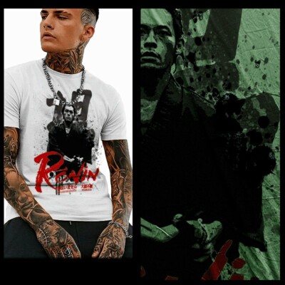 Samurai t-shirt Japanese warrior Bushido Code Japan Kanji Ronin Hanzo XL white