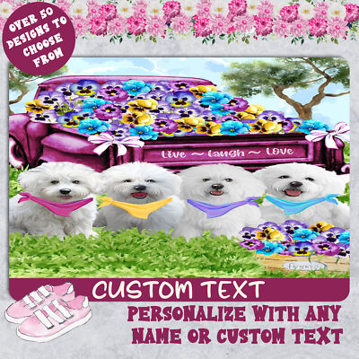 Bichon Frise Dogs Area Rug and Runner Personalized Indoor Many Designs NWT NEW